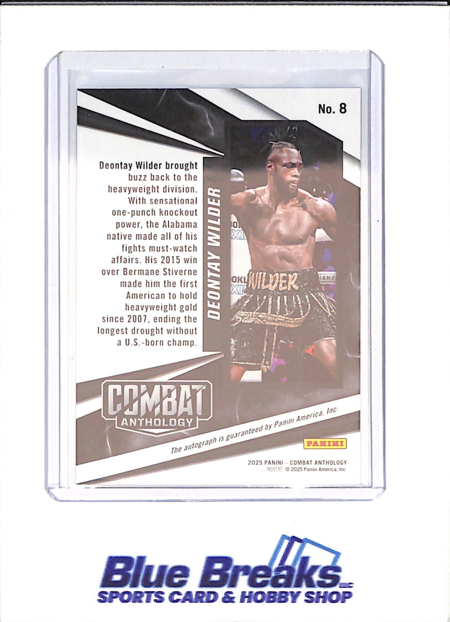 2025 Panini Combat Anthology - Deontay Wilder - Autograph - Boxing - #8 - drop