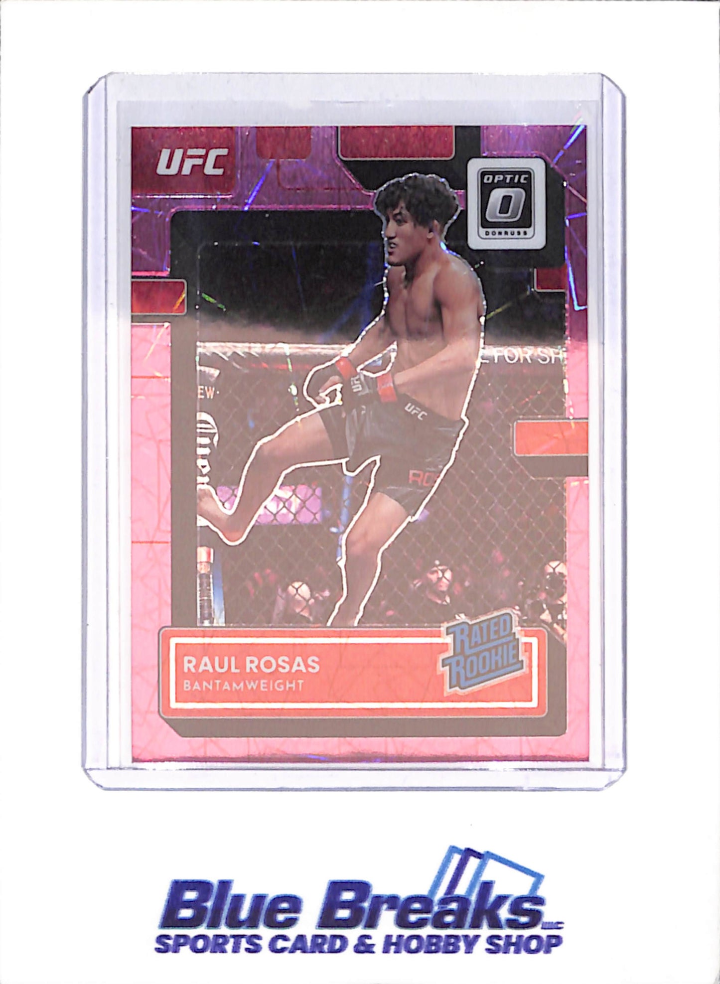 2023 - Panini Donruss Optic - Pink Velocity - Rated Rookie - Raul Rosas - 77/79 - UFC - #115 - drop