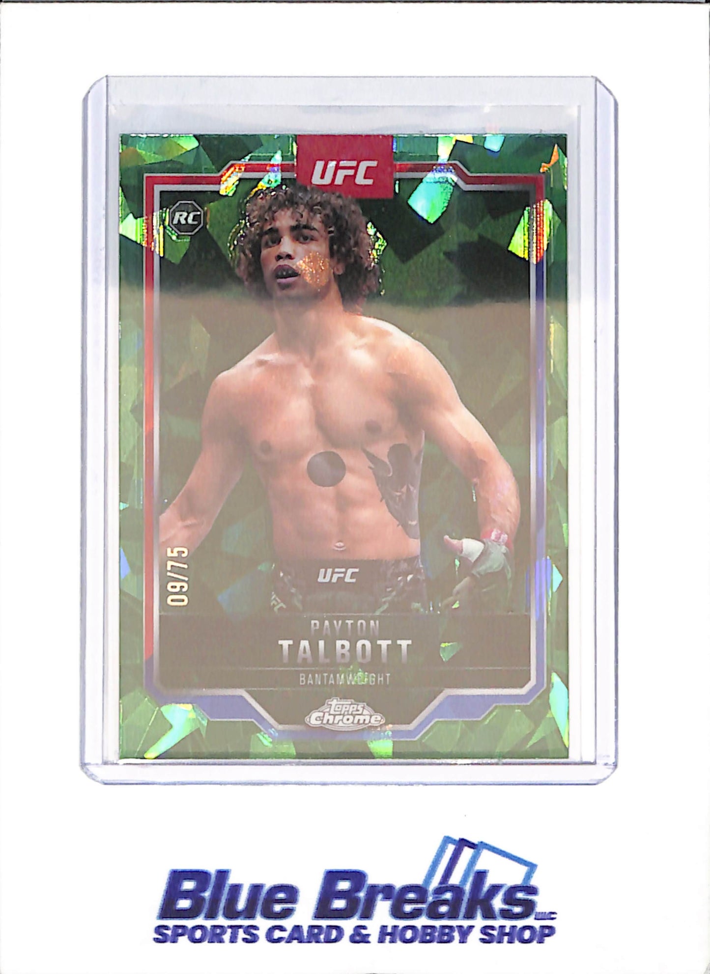 2025 Topps Chrome Sapphire - Payton Talbott - Green RC - 9/75 - UFC - #141 - drop