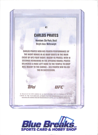 2025 Topps Knockout - Carlos Prates - 171/188 - RC - UFC - #41 - drop