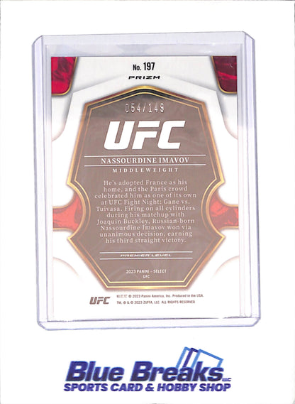 2023 Panini Select - Nassourdine Imanov - 54/149 - RC - UFC - #197 - drop