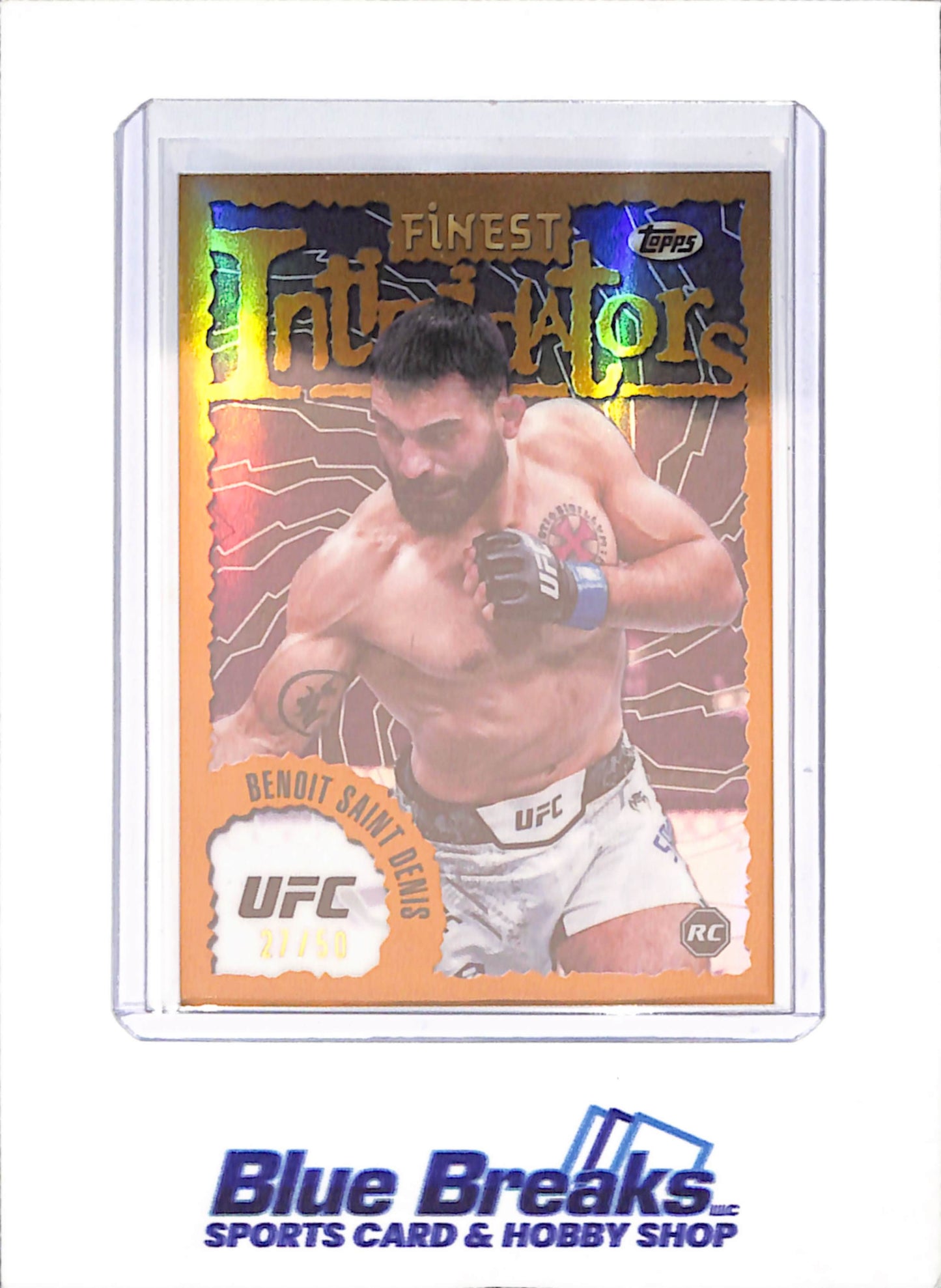 2024 Topps Finest - Benoit Saint Denis - Intimidators - 27/50 - RC - UFC - #INT-21 - drop
