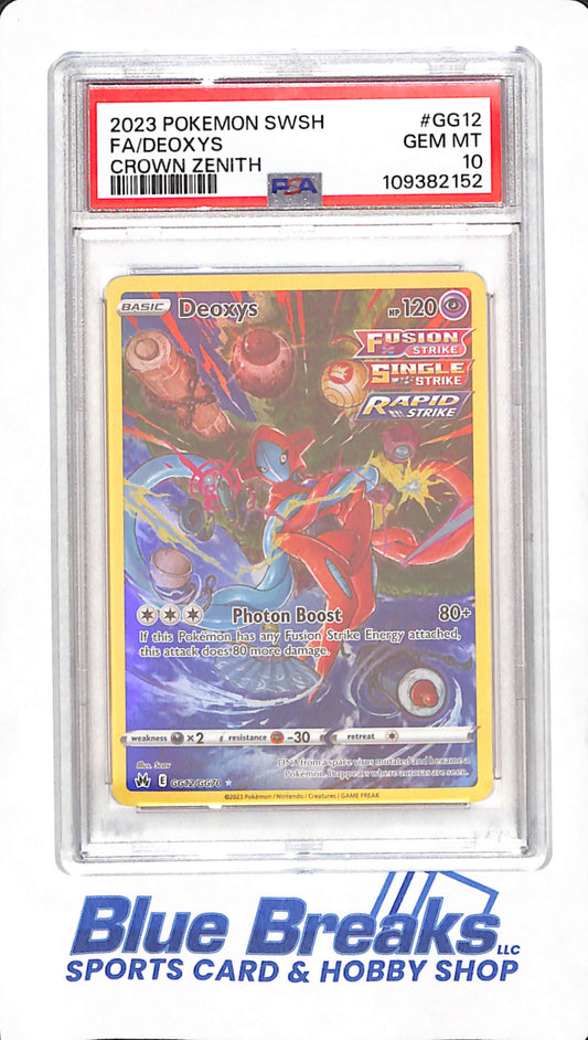 2023 Pokemon Sword & Shield Crown Zenith - Deoxys - PSA GEM MT 10 - #GG12/GG70