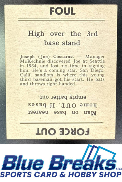 1936 Goudey R322 Joe Coscarart #NNO Boston Braves Atlanta Braves