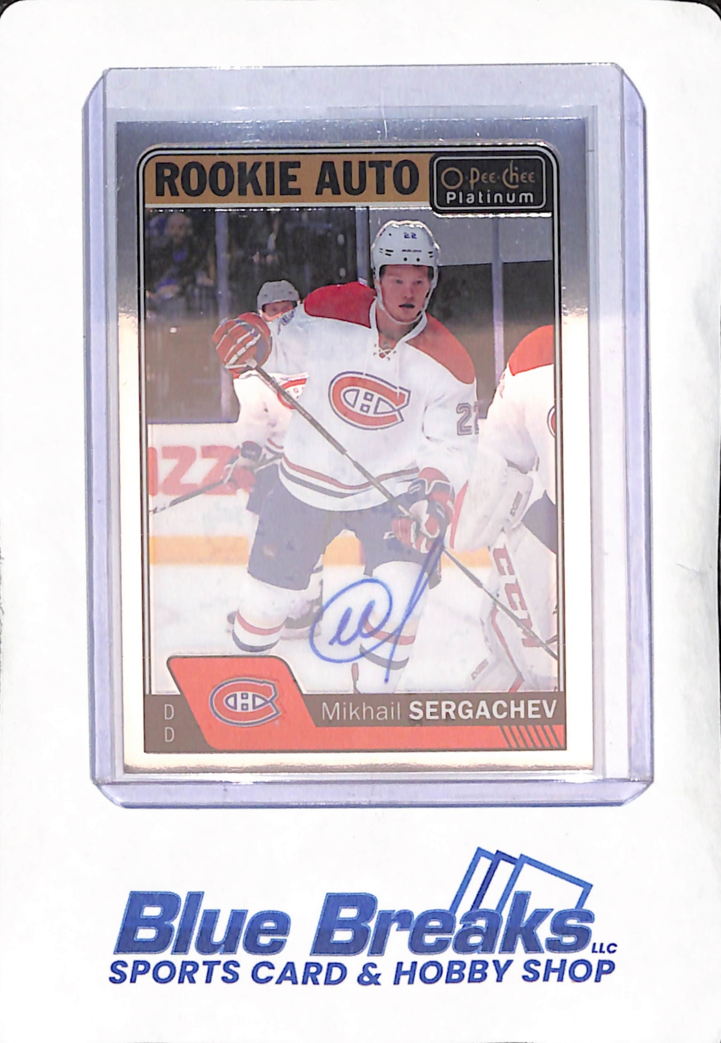 2016-17 O-Pee-Chee Platinum - Mikhail Sergachev - Rookie Auto - Montreal Canadiens - Hockey - #R-MS