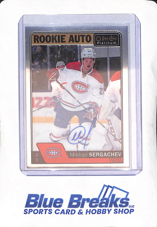 2016-17 O-Pee-Chee Platinum - Mikhail Sergachev - Rookie Auto - Montreal Canadiens - Hockey - #R-MS