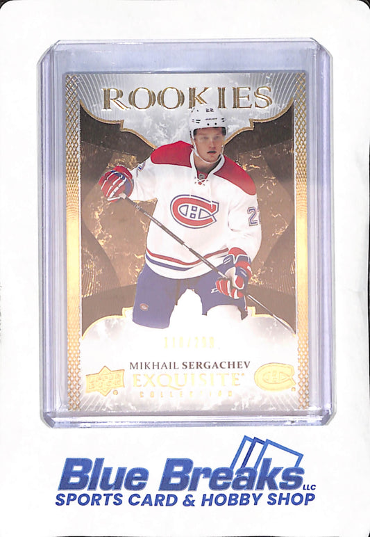 2016-2017 Upper Deck Exquisite Collection - Mikhail Dergachev - Rookies - Montreal Canadiens - Hockey - 118/299 - #R-18