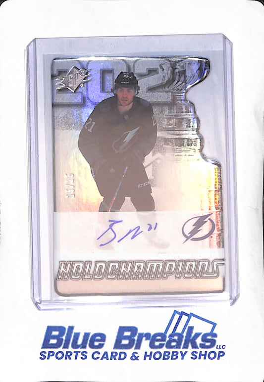 2022-23 Upper Deck SPX - Brayden Point - Holochampions Autograph - 15/25 - Tampa Bay Lightning - Hockey - Die-cut - #HC-BP
