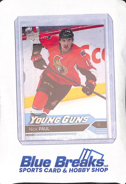 2016 Upper Deck - Nick Paul - Young Guns - Senators - Hockey  - #219