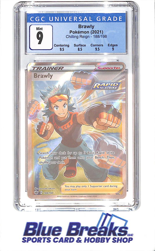 2021 Pokemon - Brawly - Trainer - Chilling Reign - CGC 9 - 188/198