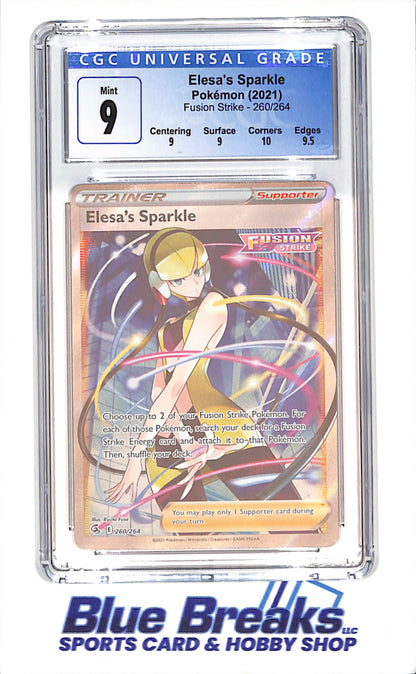 2021 Pokemon - Elesa's Sparkle - Trainer - Fusion Strike - CGC 9 - 260/264