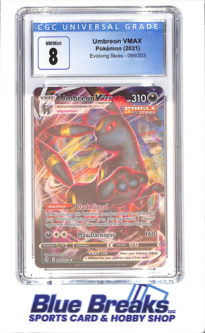 2021 Pokemon - Umbreon VMAX - Evolving Skies - CGC 8 - 095/203