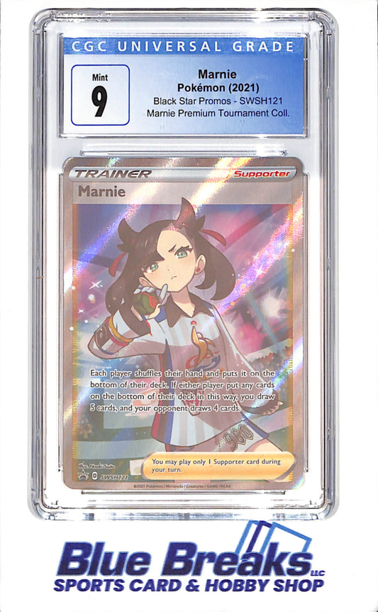 2021 Pokemon - Marnie - Trainer - Black Star Promos - Marnie Premium Tournament Collection - CGC 9 - SWSH121