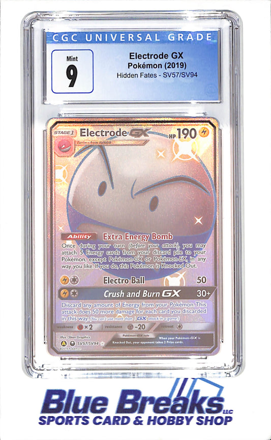 2019 Pokemon - Electrode GX - Hidden Fates - CGC 9 - SV57/SV94