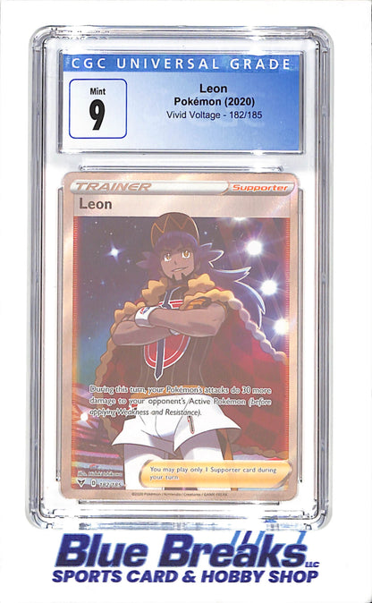 2020 Pokemon - Leon - Trainer - Vivid Voltage - CGC 9 - 182/185