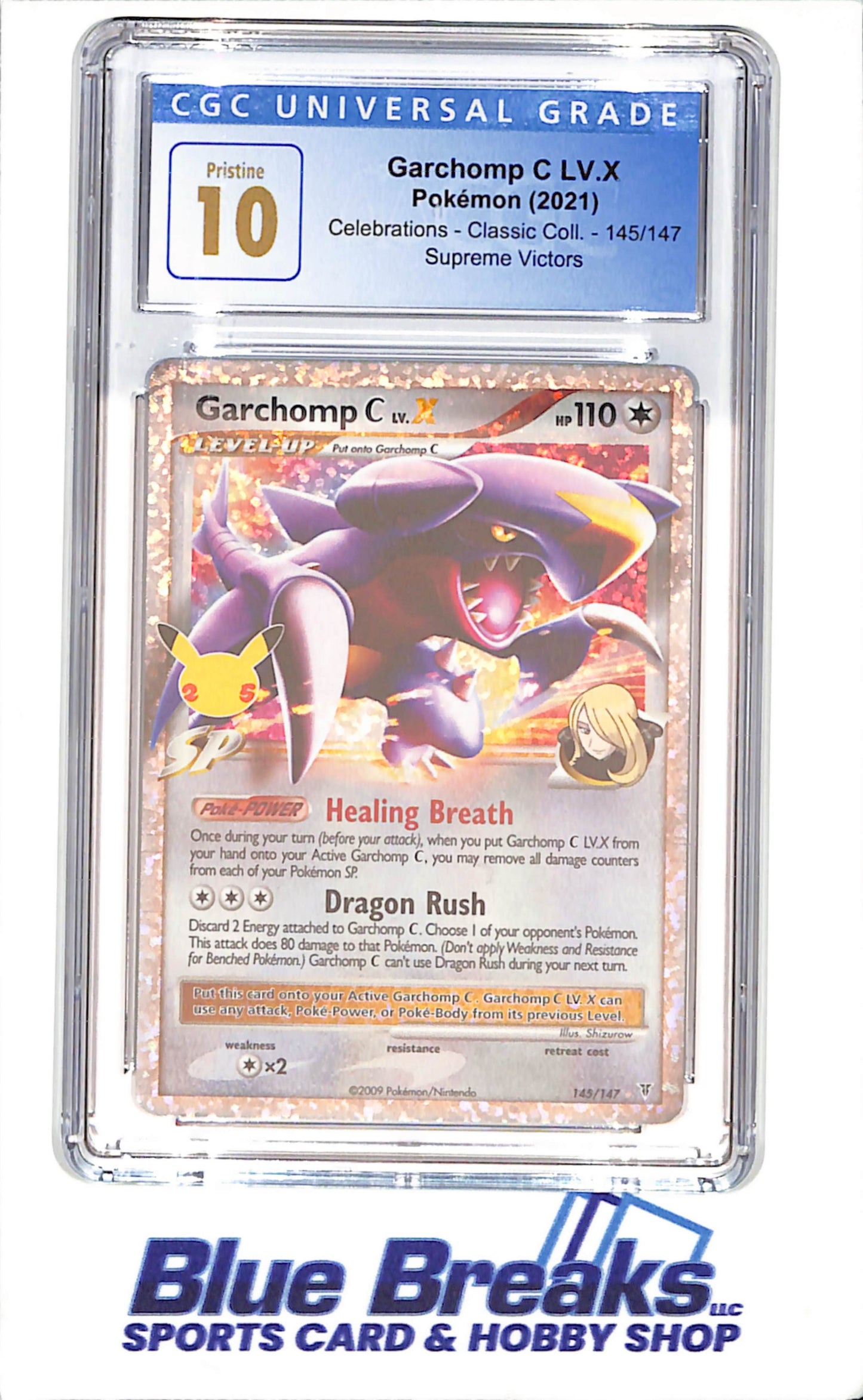 2021 Pokemon - Garchomp C lv X - Celebrations - Classic Collection - Supreme Victors - CGC Pristine 10 - 145/147