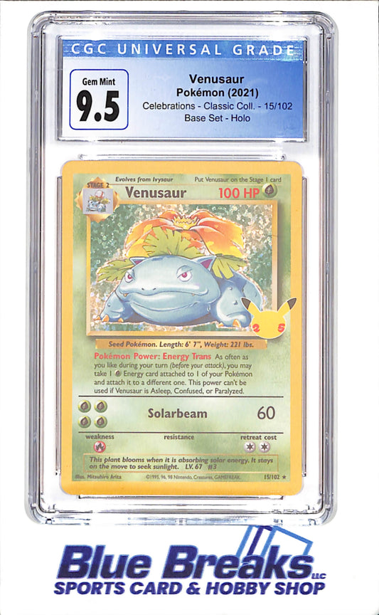 2021 Pokemon - Venusaur - Celebrations - Classic Collection - Base Set - Holo - 15/102 - drop