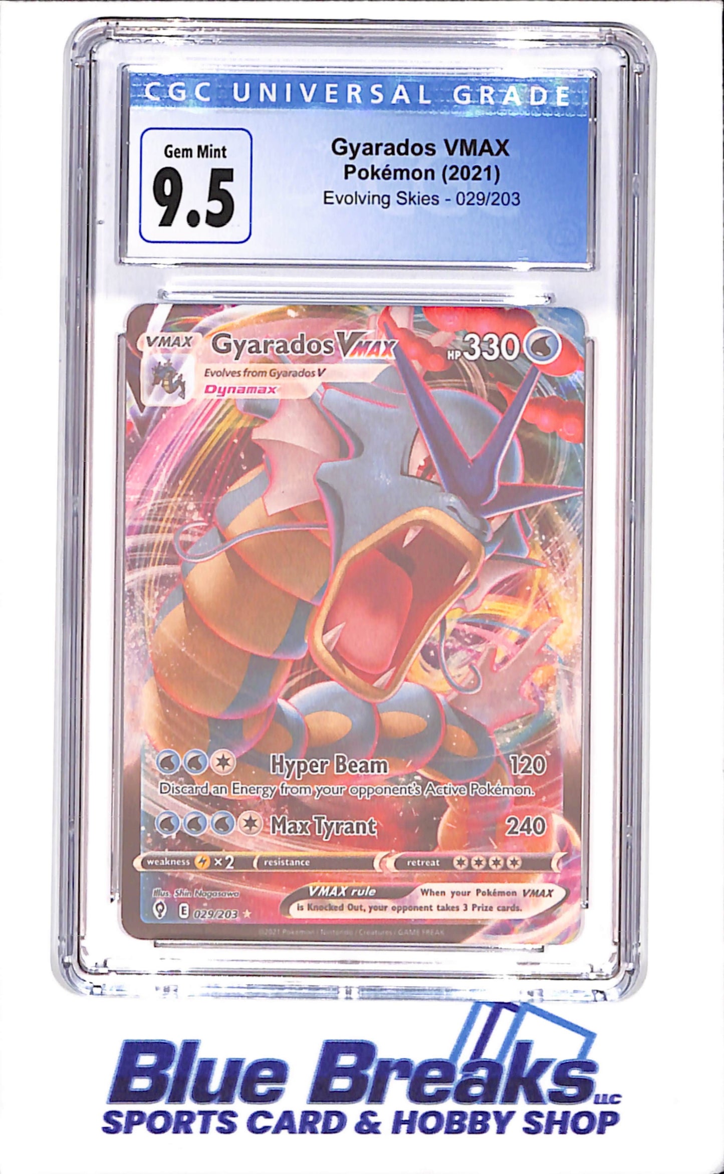 2021 Pokemon - Gyarados VMAX - Evolving Skies - CGC 9.5 - 029/203
