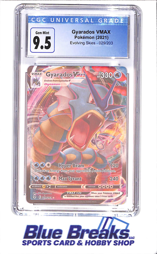 2021 Pokemon - Gyarados VMAX - Evolving Skies - CGC 9.5 - 029/203 - drop