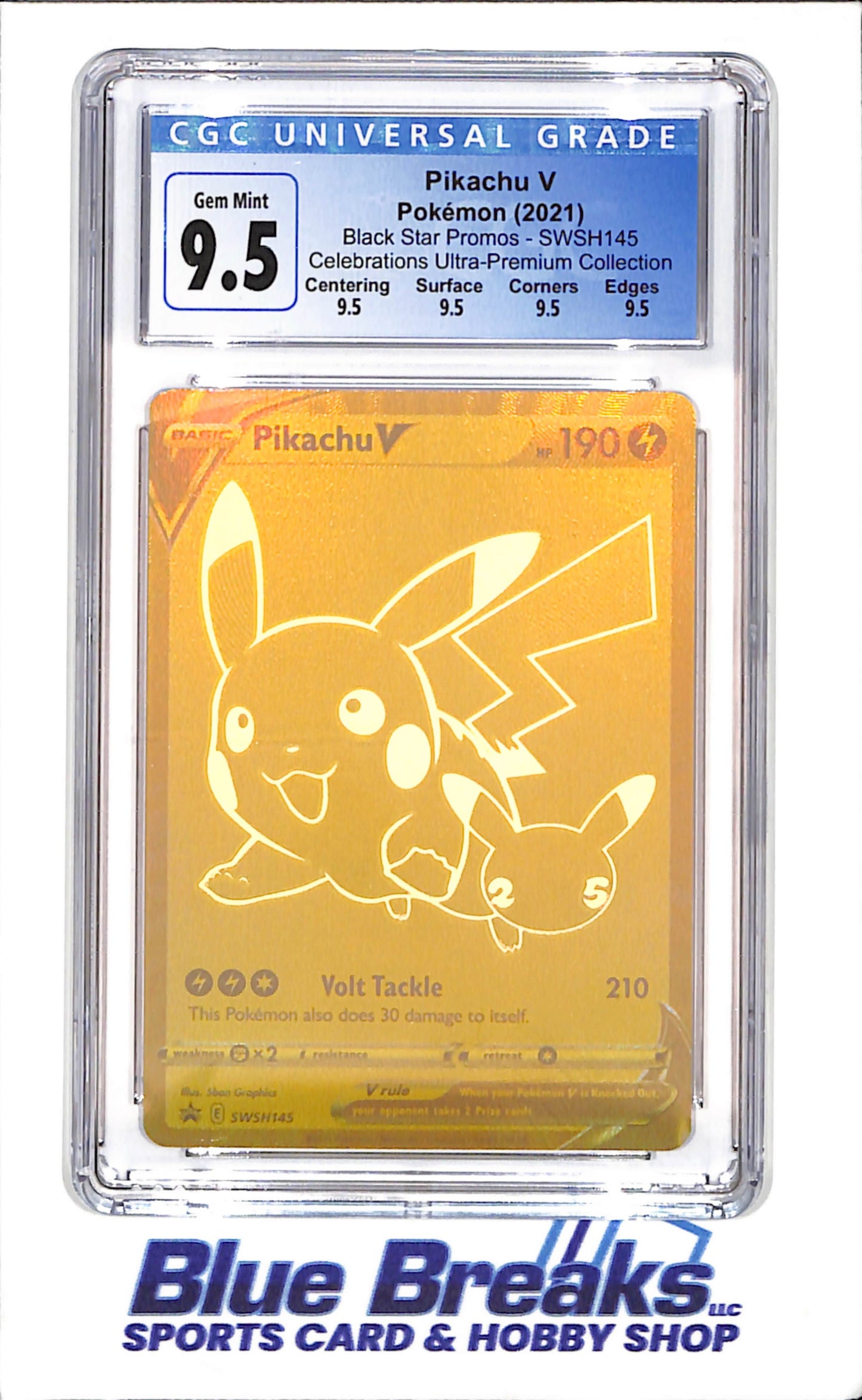 2021 Pokemon - Pikachu - Black Stars Promos - Celebrations - Ultra-Premium Collection - CGC 9.5 - SWSH145