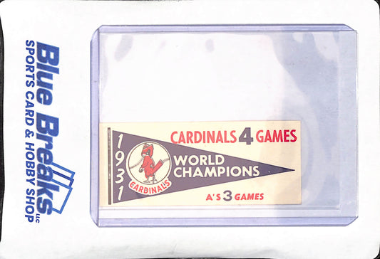 1961 Fleer World Series Pennant Decals - 1931 Cardinals - St. Louis Cardinals - Baseball