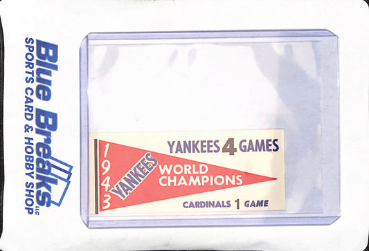 1961 Fleer World Series Pennant Decals - 1943 Yankees - New York Yankees - Baseball