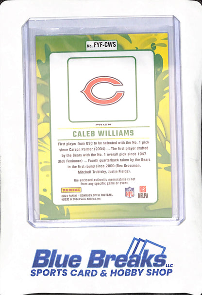 2024 Panini Donruss Optic - Caleb Williams - First Year Fresh Relic - Chicago Bears - Football - RC - #FYF-CWS