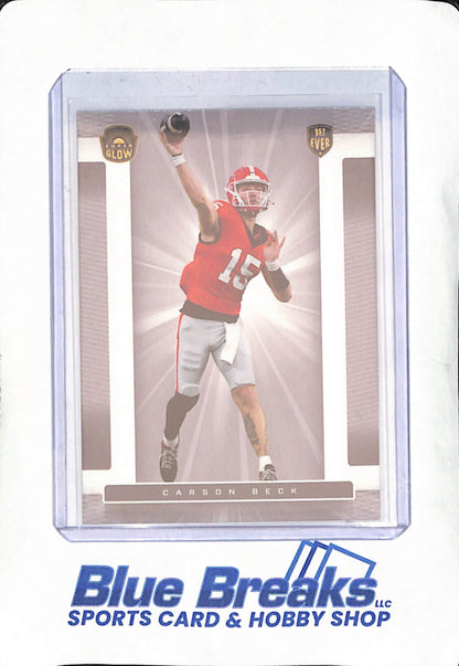 2022 Super Products - Carson Beck - Super Glow - 1st Ever - Georgia Bulldogs - Football - #GLOW-U12