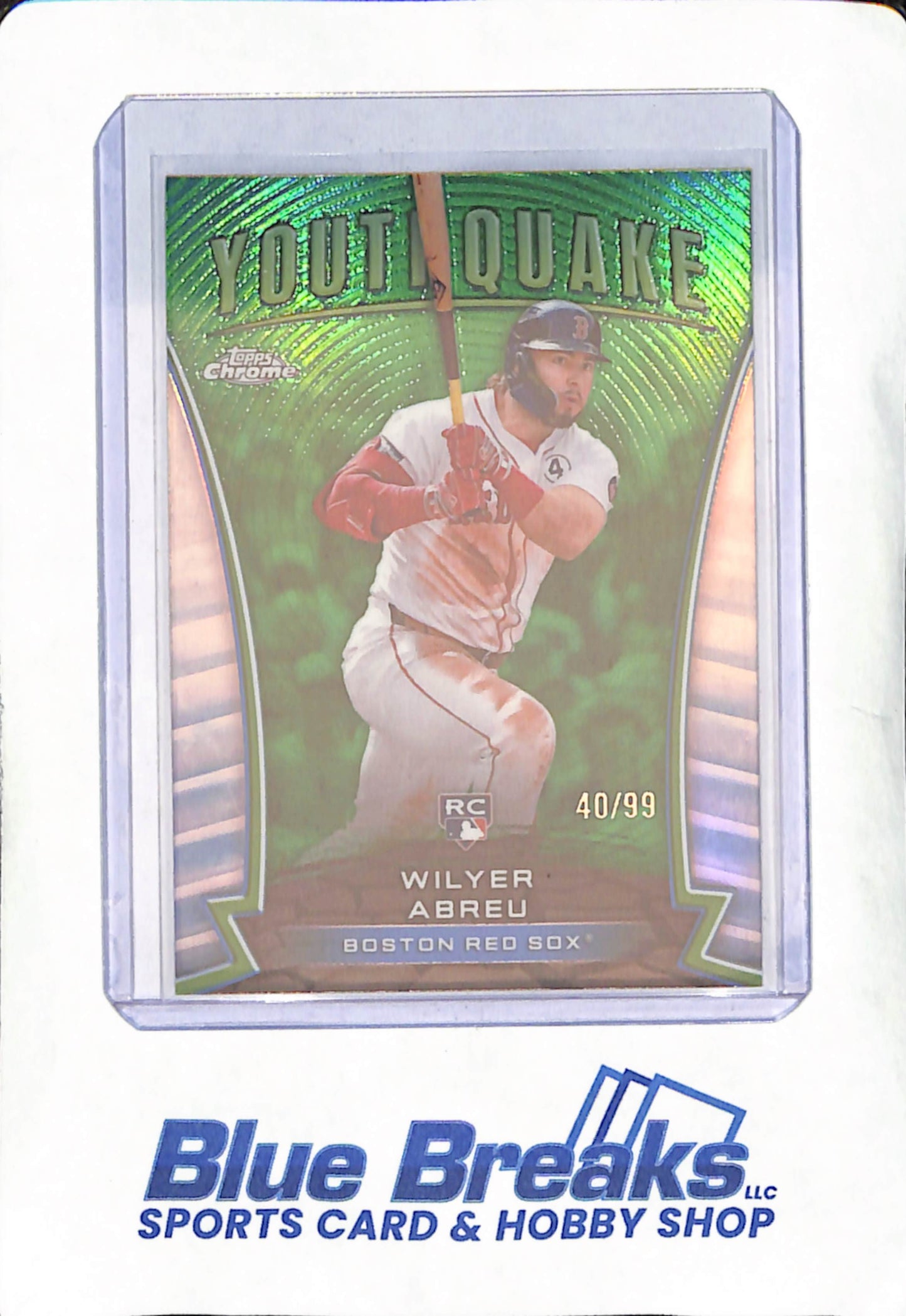 2024 Topps Chrome - Wilyer Abreu - RC - Youthquake Green - Boston Red Sox - Baseball - 40/99 - #YQ-89