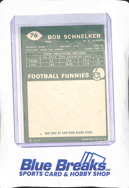 1960 Topps - Bob Schnelker - New York Giants - Football - #76