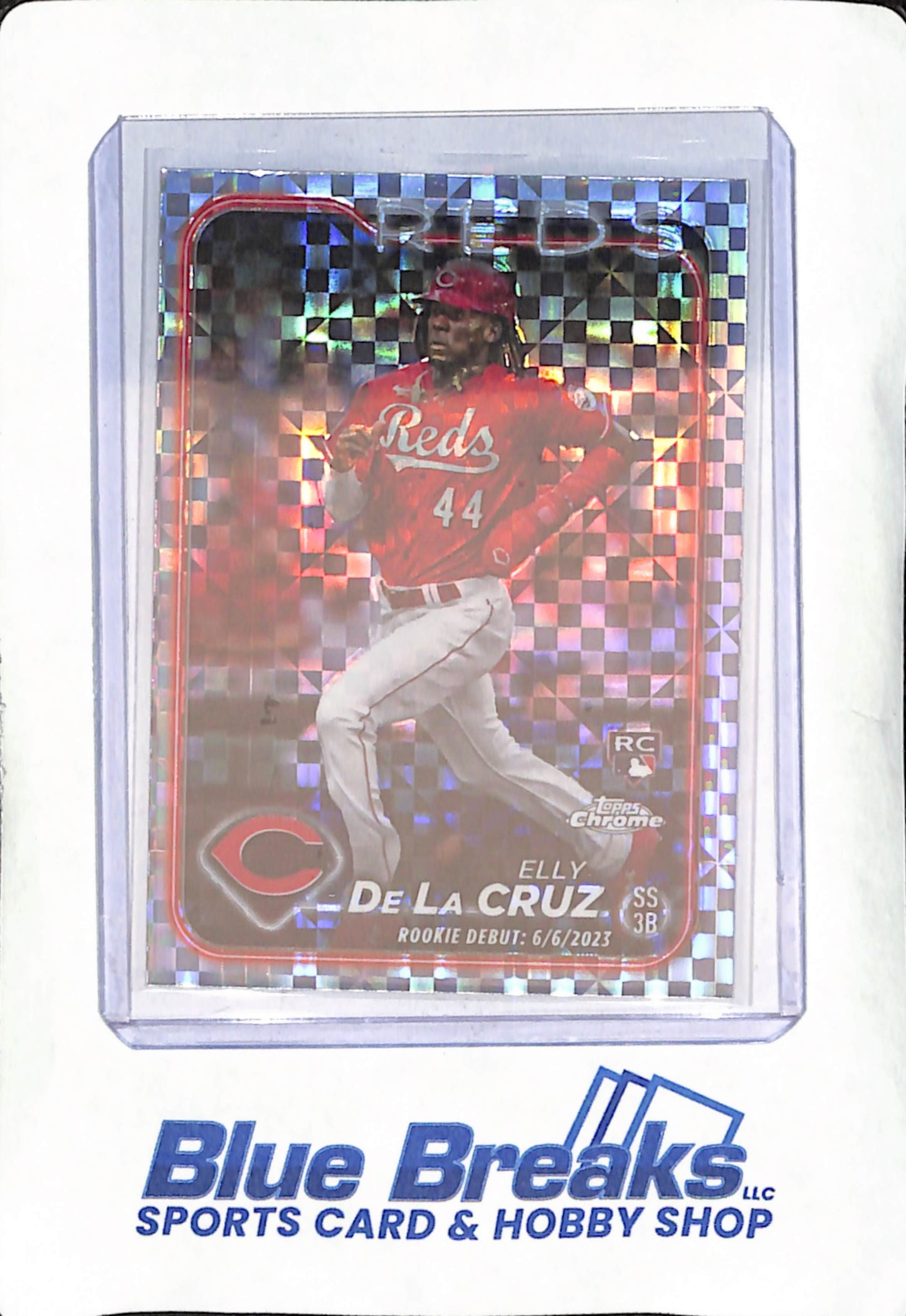 2024 Topps Chrome - Elly De La Cruz - X-Fractor Rookie Debut - Cincinnati Reds - Baseball - #USC150