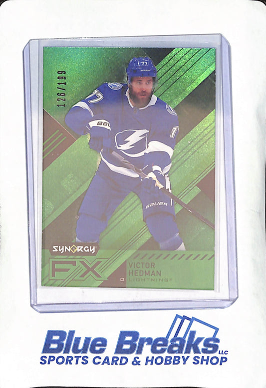 2021 Upper Deck Synergy - Victor Hedman - Green FX - 126/199 - Tampa Bay Lightning - Hockey - #FX-VH