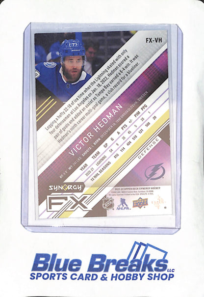 2021 Upper Deck Synergy - Victor Hedman - Green FX - 126/199 - Tampa Bay Lightning - Hockey - #FX-VH