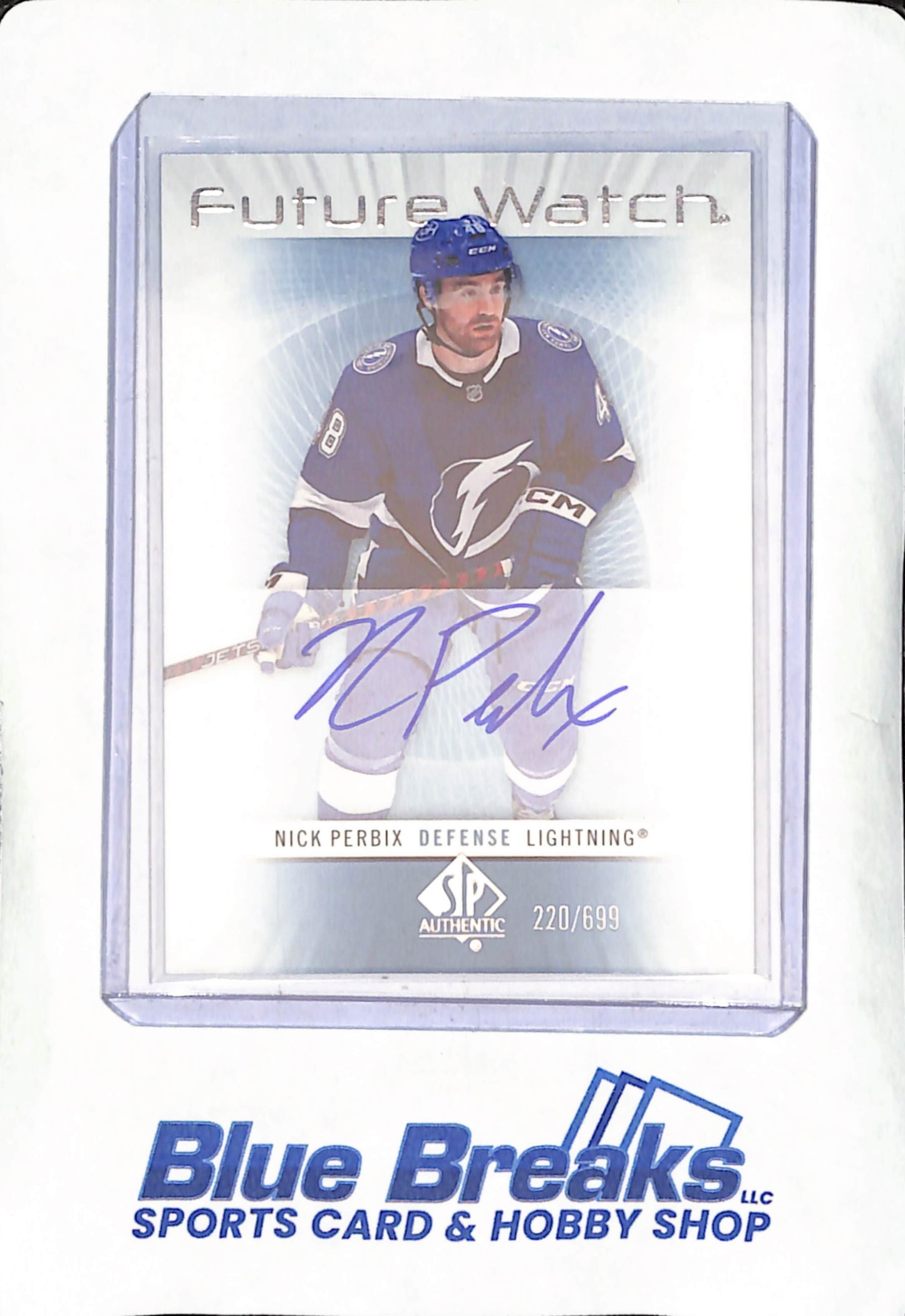 2022-23 SP Authentic - Nick Perbix - Future Watch Autograph - Tampa Bay Lightning - Hockey - 220/699 - #RFWA-NP