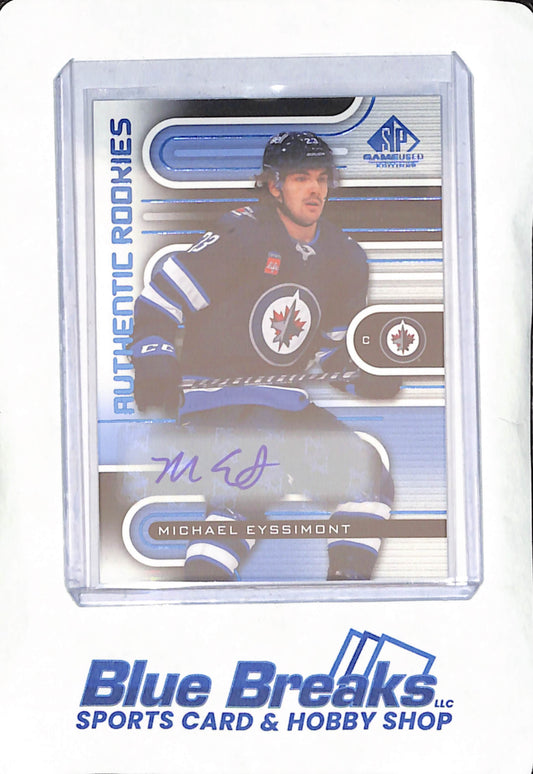 2022-23 Upper Deck SP Game Used - Michael Eyssimont - Authentic Rookies Autograph - Winnipeg Jets - Hockey - Blue - #151