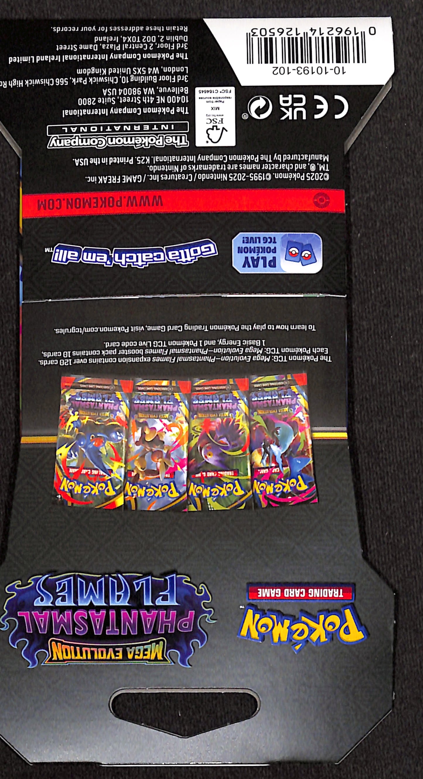 Pokemon - Phantasmal Flames Sleeved Booster Pack - Sealed Wax