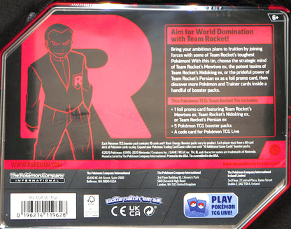 Pokemon - Team Rocket Tin - Sealed Wax