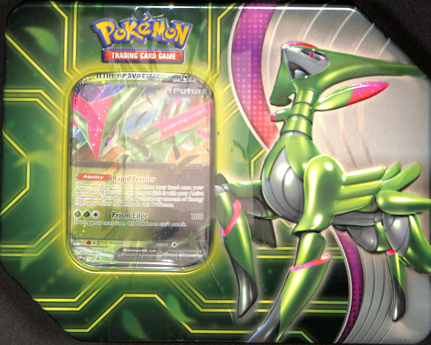 Pokemon - Paradox Clash Tin - Iron Leaves Ex - Sealed Wax
