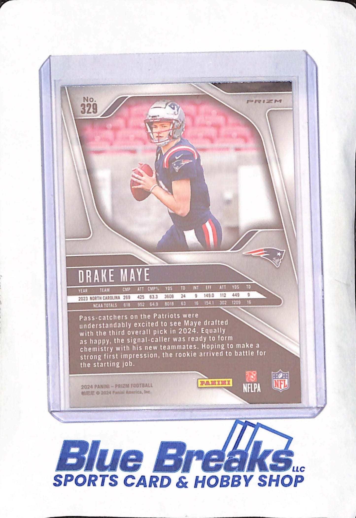 2024 Panini - Drake Maye - Silver - New England Patriots - Football - RC - #329
