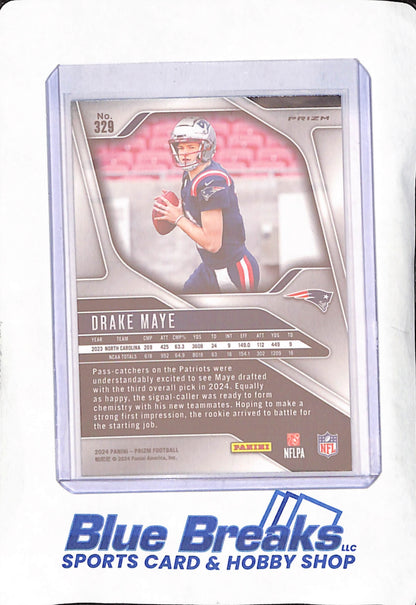 2024 Panini - Drake Maye - Silver - New England Patriots - Football - RC - #329
