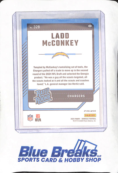 2024 Panini Donruss Optic - Ladd Mcconkey - Red Wave Rated Rookie - Los Angeles Chargers - Football - #328