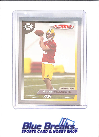 2005 Topps Total - Aaron Rodgers - Silver Rookie - Green Bay Packers - Football - #483 - drop