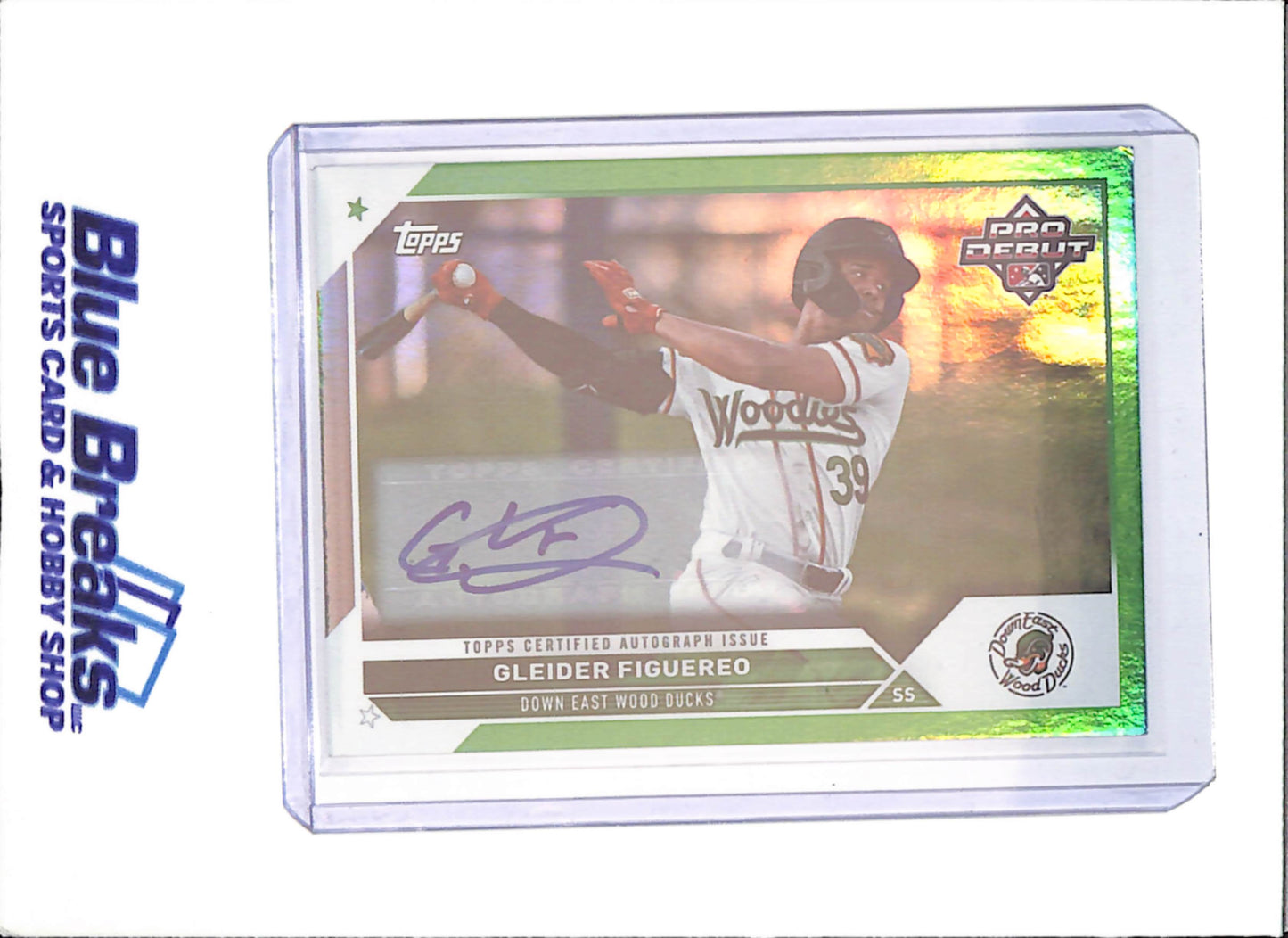 2023 Topps Pro Debut - Gleider Figuereo - Autograph - 11/99 - Down East Wood Ducks - Baseball - #PD-115 - drop