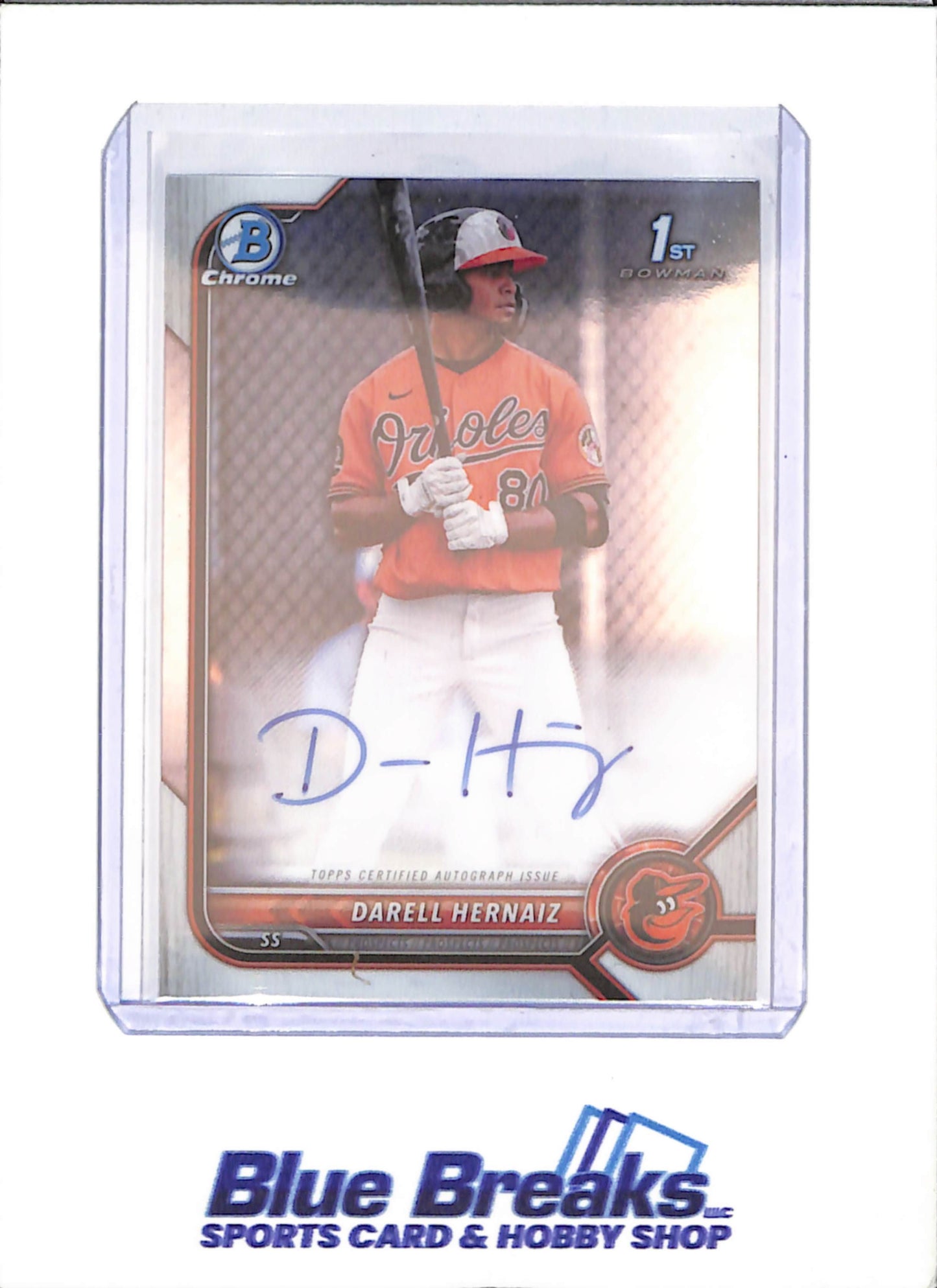 2022 Bowman Chrome - Darell Hernaiz - 1st Bowman Autograph - Baltimore Orioles - Baseball - #CPA-DHZ - drop