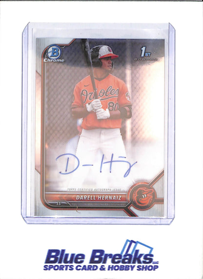 2022 Bowman Chrome - Darell Hernaiz - 1st Bowman Autograph - Baltimore Orioles - Baseball - #CPA-DHZ - drop
