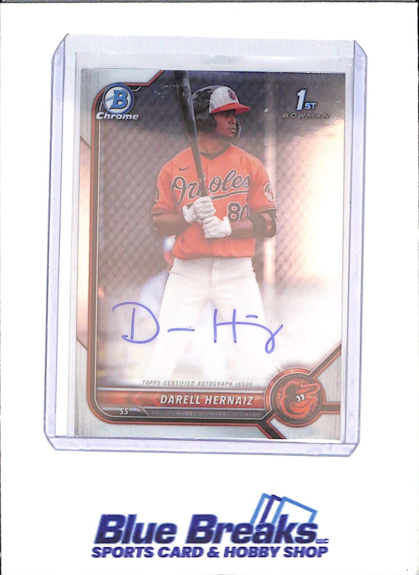 2022 Bowman Chrome - Darell Hernaiz - 1st Bowman Autograph - Baltimore Orioles - Baseball - #CPA-DHZ - drop