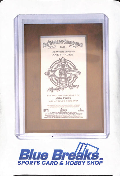2024 Topps Allen & Ginter - Andy Pages - Mini Framed Autograph - Los Angeles Dodgers - RC - Baseball - #MA-AP
