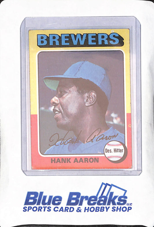 1975 Topps - Hank Aaron - Milwaukee Brewers - Baseball - #660