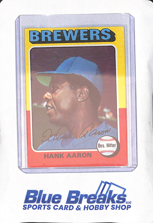 1975 Topps - Hank Aaron - Milwaukee Brewers - Baseball - #660