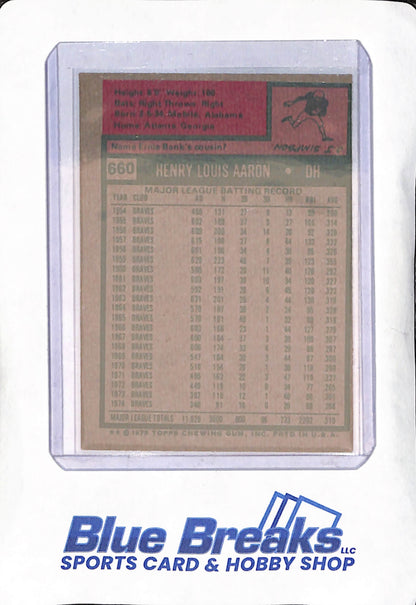 1975 Topps - Hank Aaron - Milwaukee Brewers - Baseball - #660
